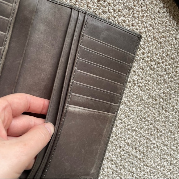Coach Grey  Leather Wallet - Picture 5 of 6